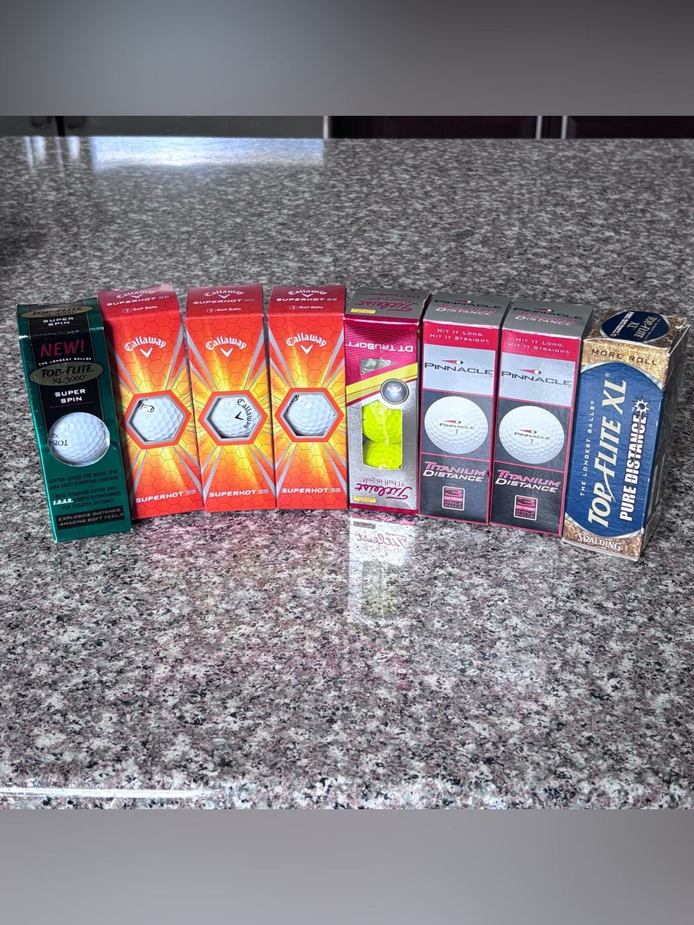 Assorted Golf Balls Lot of 8 New Sleeves 24 Total Titleist Callaway Top-Flite